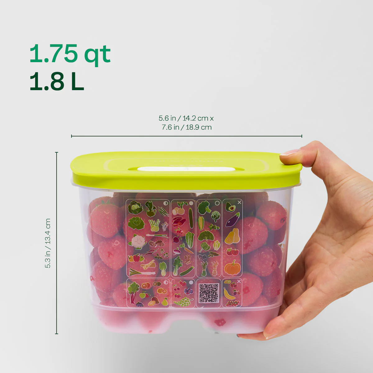 Tupperware® FridgeSmart® Small Deep | Produce Storage Container With Lid - Image 9
