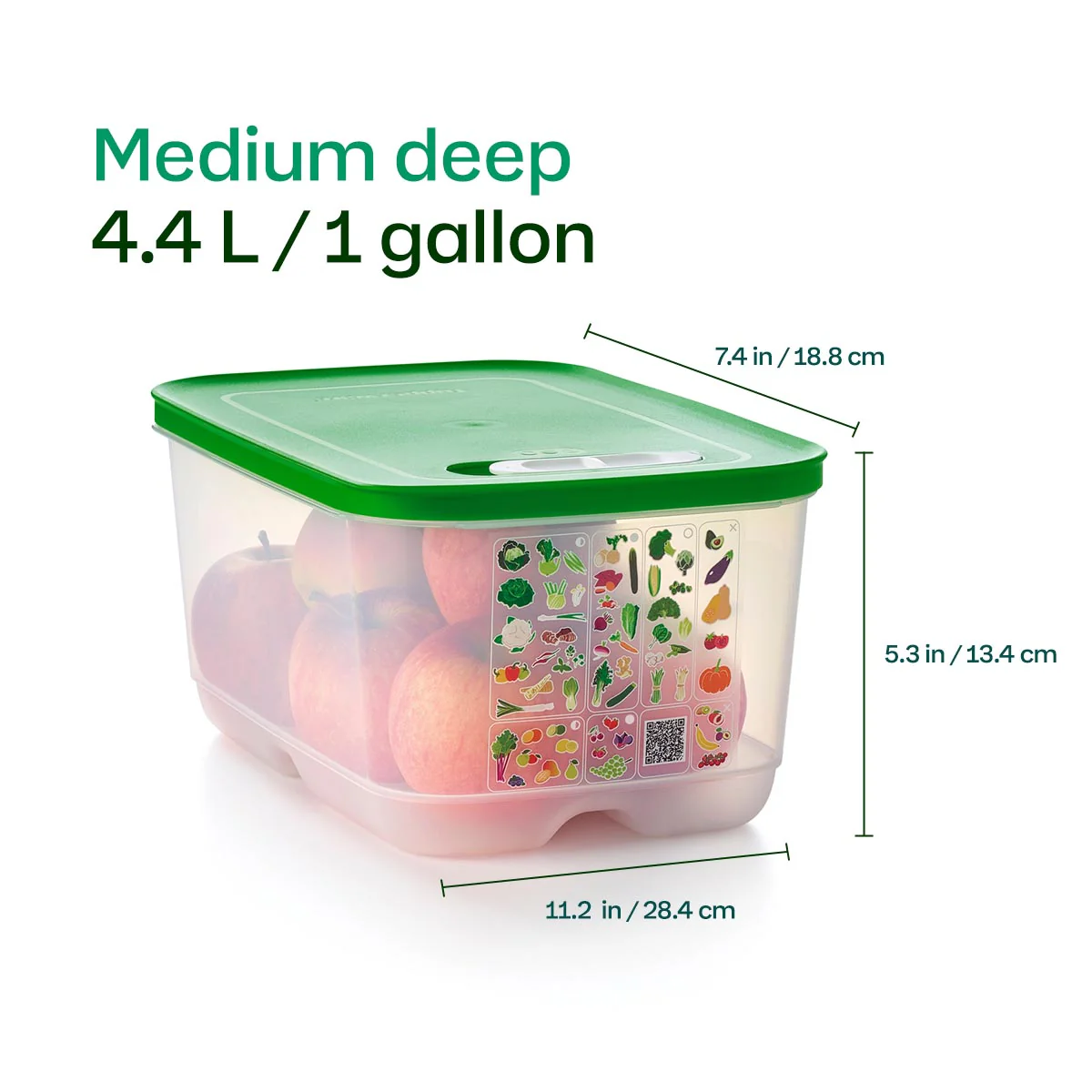Tupperware® FridgeSmart® Medium Deep | Produce Storage Container With Lid - Image 9